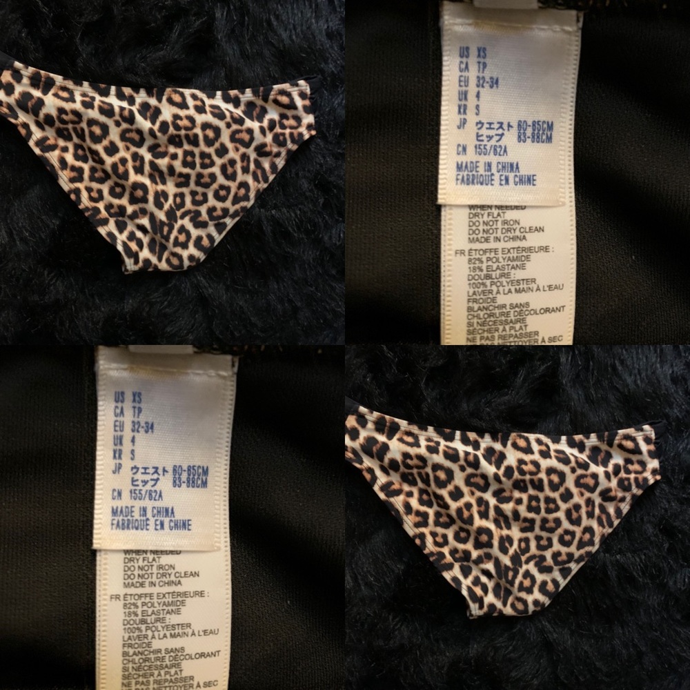 NWOT ARIE CHEETAH BATHINGSUIT BOTTOMS